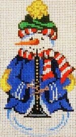 Patti Mann Needlepoint - Snowman Clarinet Ornament