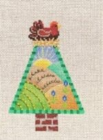 Patti Mann Needlepoint - Hen on Tree Ornament