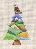 Patti Mann Needlepoint - Eagle on Tree Ornament