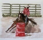 Patti Mann Needlepoint - Barrel Racer