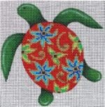 Patti Mann Needlepoint - Turtle with Cloisonne Ornament