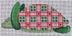 Patti Mann Needlepoint - Turtle with Plaid Ornament