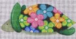 Patti Mann Needlepoint - Turtle with Mod Floral Ornament