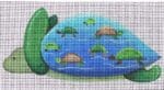 Patti Mann Needlepoint - Turtle with Mini Turtles Ornament
