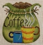 Patti Mann Needlepoint - Bag of Coffee Ornament