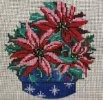 Patti Mann Needlepoint - Poinsettia Ornament