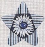 Patti Mann Needlepoint - Blue White Star Sunflower Center