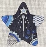 Patti Mann Needlepoint - Blue White Star Shining Star