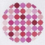 Elizabeth Crane Swartz - Pink Sampler 4" Round