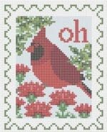 Wipstitch Needleworks - Ohio State Bird & Flower Stamp