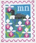 Wipstitch Needleworks - Minnesota State Bird & Flower Stamp