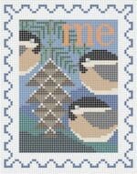 Wipstitch Needleworks - Maine State Bird & Flower Stamp