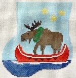 Kathy Schenkel Designs - Moose in  Canoe with Moose
