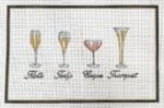 The Gingham Stitchery - Champagne Glasses