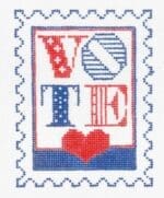 Wipstitch Needleworks - Vote Stamp