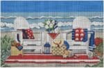 Melissa Shirley Designs - Mini Red White and Blue Bench