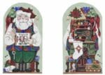 Melissa Shirley Designs - Stitching Santa 2-Sided Dome