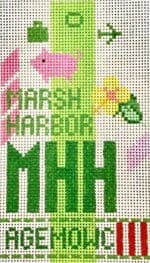 Hedgehog Needlepoint - Marsh Harbor Travel Tag