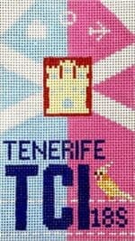 Hedgehog Needlepoint - Tenerife Travel Tag