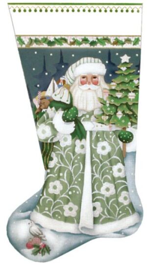 Melissa Shirley Designs - Green Santa Stocking