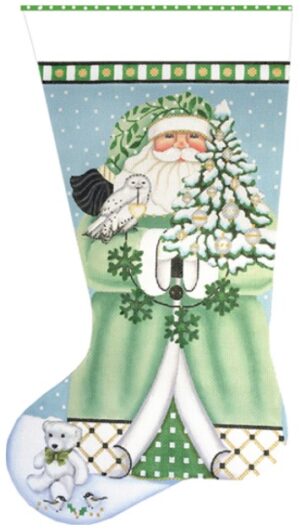 Melissa Shirley Designs - Wintergreen Santa Stocking