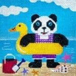 JP Needlepoint - Panda Beach Bear and Ducky