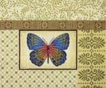 JP Needlepoint - Green Butterfly and Borders