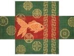 JP Needlepoint - Goldfish and Coins Brick Cover