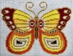 JP Needlepoint - Orange Cloisonné Butterfly