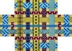 JP Needlepoint - Sophisticated Ribbons Brick Cover
