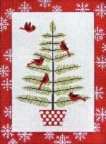 JP Needlepoint - Cardinals in Pine Tree