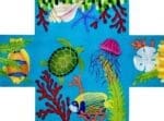 JP Needlepoint - Swimming with the Fish Brick Cover