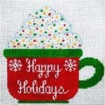 JP Needlepoint - Happy Holidays Cup