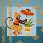 JP Needlepoint - Monkey and Umbrella