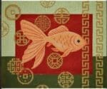 JP Needlepoint - Goldfish & Coins Swimming Right