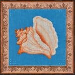 JP Needlepoint - Conch Shell w/Oriental Border
