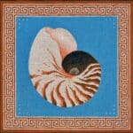 JP Needlepoint - Nautilus Shell w/Oriental Border
