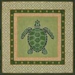 JP Needlepoint - Sea Turtle w/Green Oriental Borders