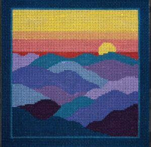 JP Needlepoint - Sunset in the Mountains