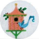 JP Needlepoint - Peach Bird House