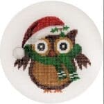 JP Needlepoint - Owl w/Muffler Ornament