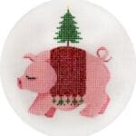 JP Needlepoint - Pig and Xmas Tree Ornament
