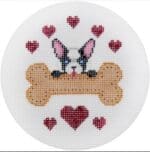 JP Needlepoint - French Bull Dog Loves His Bone