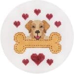 JP Needlepoint - Yellow Lab Loves His Bone