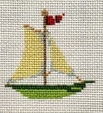 The Plum Stitchery - Victorian Christmas - Sailboat