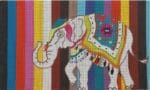 Colors of Praise - Elephant on Stripes Clutch