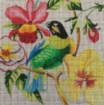 Colors of Praise - Floral with Green Bird