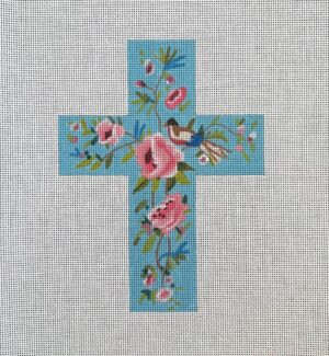 Colors of Praise - Floral with Bird Cross
