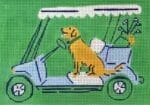Kate Dickerson Needlepoint - Golf Cart Pup