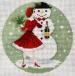 The Gingham Stitchery - Betty Loves Bubbles #3 w/ Snowman